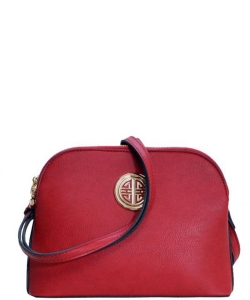 Messenger Handbag Design Faux Leather WU040NC CRANBERRY